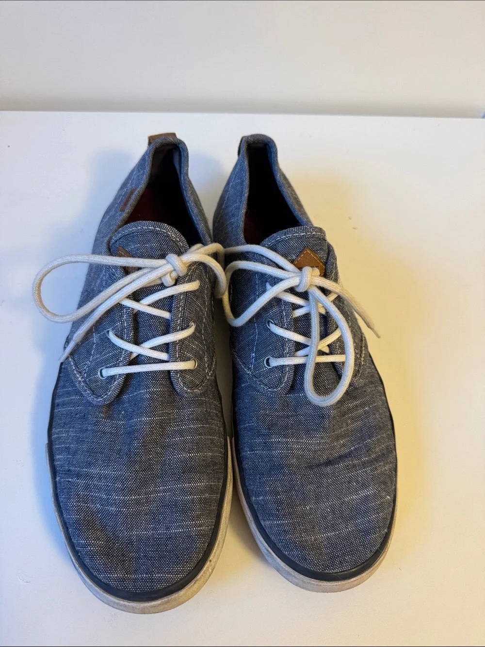Reef Men's Navy Canvas Boat Shoes with White Laces